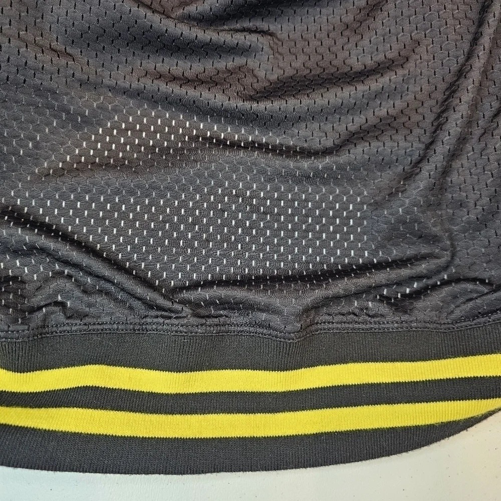 NUYU Hawkeyes Sweatshirt Women's Size Medium Black Embroidered Collage Mesh - Picture 8 of 9